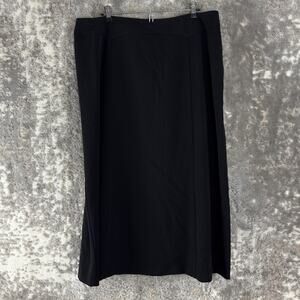 Sag Harbor Plus Size 18 Stretch Career Maxi Skirt Black Zip Casual